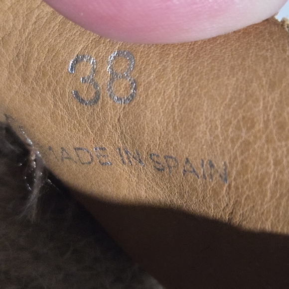 See by Chloe Joline Buckle Espadrille Brown Leather Studded Clog Sandals Size 38 - Picture 15 of 16